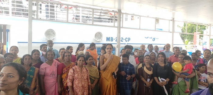 Cruise organized by Karunyavarsham charitable society and KSINC on-board Sagararani vessel for palliative care cancer patients and their care team on 04.02.2023